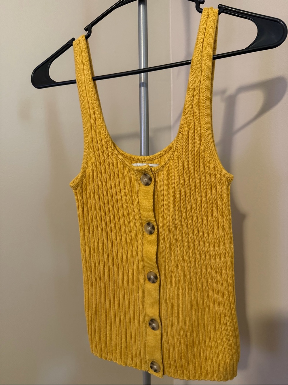 AE Mustard Yellow Ribbed Tank